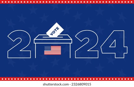 presidential election 2024 USA. Vote boxing. Choose candidate - Powered by Shutterstock