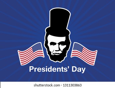 Presidents Day Illustration. Abraham Lincolns Birthday Images. Abraham Lincoln Icon. Important Day