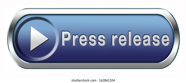 Press Release With Breaking Hot And Latest News Items Button Or Icon