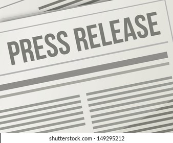 Press Release Closeup Illustration Design Graphic Newspaper