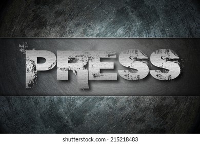 Press Release text on background Concept idea