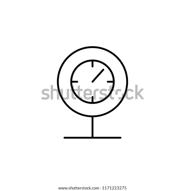 pressure indicator icon. Element of car workshop\
icon for mobile concept and web apps. Thin line pressure indicator\
icon can be used for web and\
mobile