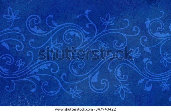 pretty blue floral pattern with curls\
and flourishes and flowers on a dark color\
background