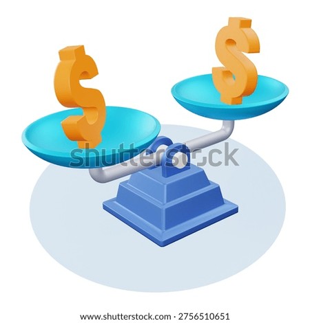 Price Comparison 3d rendering icon.