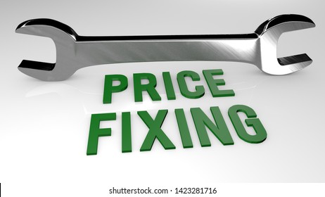 Price Fixing Title Concept Illustration. 3D Render Illustration.