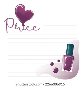 Price list for beauty salon  - Powered by Shutterstock