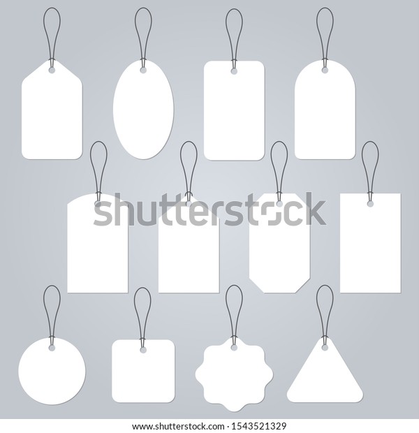 Price Tag Blank Set Empty String Stock Illustration 1543521329 ...