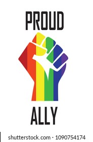 Pride Ally, Illustration Graphic Design For Ally