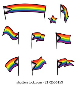 Pride Gay Lgbtq Community Flag Rainbow Illustration New Desing 