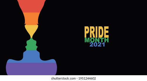 Pride month 2021. LGBT comunity. Lesbian, gay, bisexual and others. Pride Month in June. Human rights and tolerance. Poster, banner, card and background. Ilustration. - Powered by Shutterstock