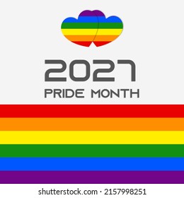 Pride Month 2027 2027 Pride Month Stock Illustration 2157998251 ...