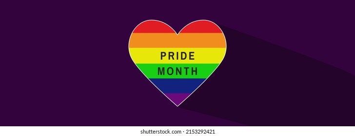 Pride Month Banner Wide Horizontal Pride Stock Illustration 2153292421 ...