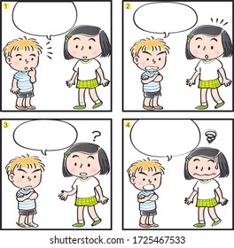 86 Primary school four frame comic Images, Stock Photos & Vectors ...