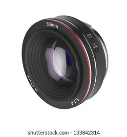 Prime Lens Isolated On White Background