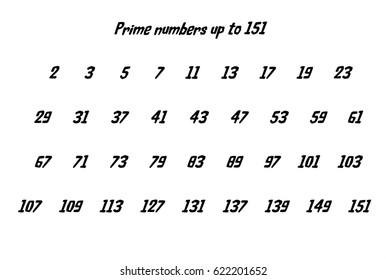 Prime Numbers Up To 152