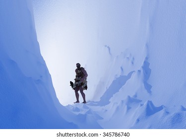 Primitive Man In The Ice Cave.