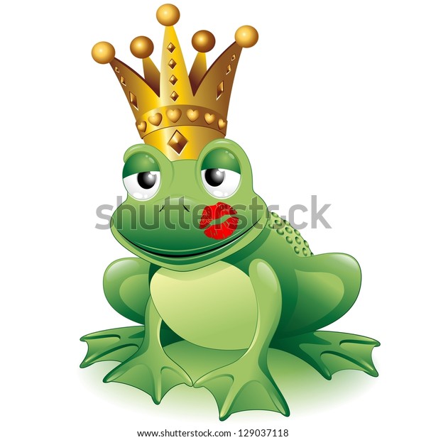 Prince Frog Cartoon Clip Art Princess Stock Illustration 129037118