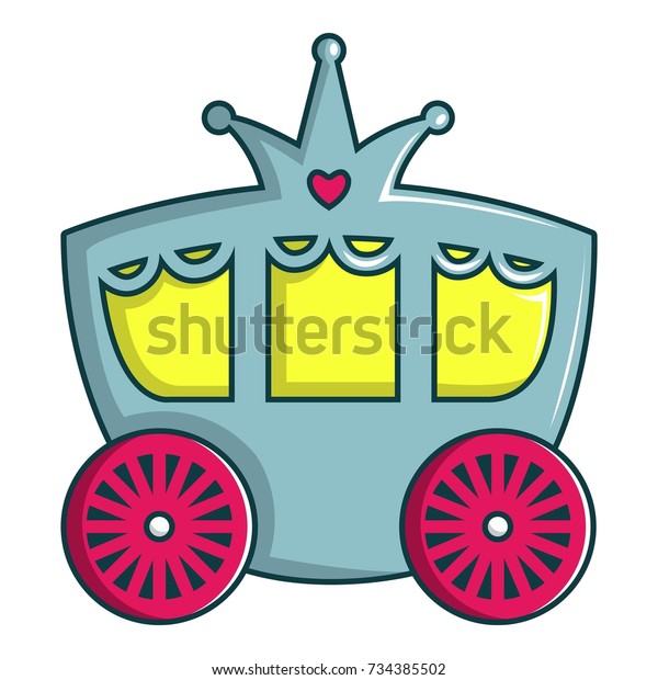 Princess carriage icon. Cartoon illustration\
of princess carriage  icon for web\
design