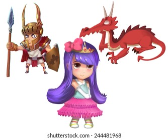 Princess  Knight   Dragon    Character Design