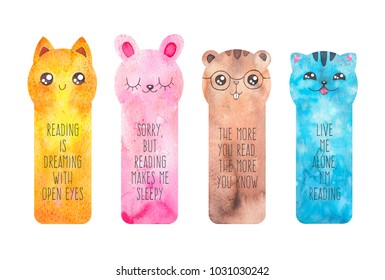 printable bookmarks cute cartoon animals fox stock illustration 1031030242 shutterstock