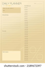 Printable Daily And Hourly Planner, 1% Growth, Organizer, Work Planner, Daily Planner, To-Do List, A4 Size, Weekly Planner, Schedule, List, Stationery, Student Organizer, Schedule List, Reminder, 