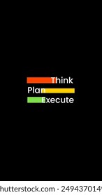 printable design of think, plan, execute for mobile phones cover