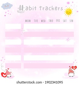 Printable notepad or sticky note for digital papers, journal and printable planners - Happy White Valentine Planner Collection