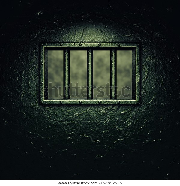 Prison cell door , barred window , dramatic\
lighting,\
Penitentiary