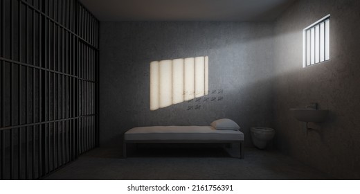 Prison Cell Light Window3d Rendering Stock Illustration 2167904281