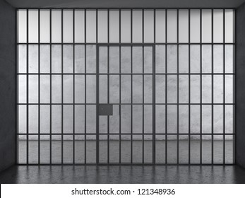 Prison interior with dramatic light