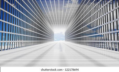 Prison tunnel through the sky