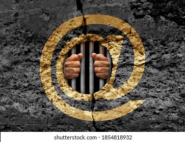 Prisoner of technology and trapped by the internet as a social media and big tech prison psychology of how a digital lifestyle affects society and lack of freedom with 3D illustration elements.