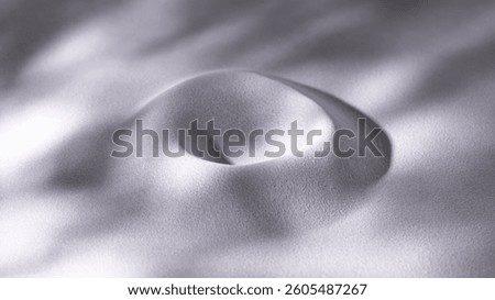 Pristine white surface gently warping, softly bending into concave configuration while subtle shadows hint at hidden interactive dynamics, revealing organic transformation through fluid motion