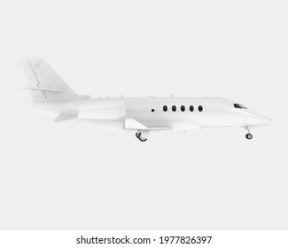 Private Airplane Isolated On Background. 3d Rendering - Illustration