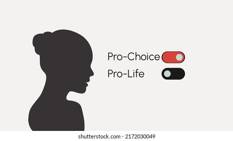 Pro Choice And Pro Life Image. Roe V Wade. Abortion Rights. 