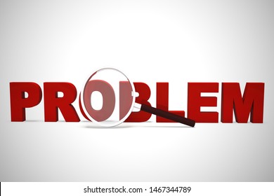 Problem concept icon means difficulty challenge or dilemma. In a predicament or quandary - 3d illustration