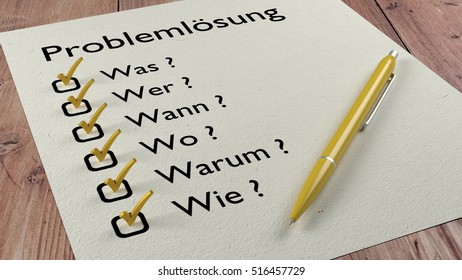 problem solving i german