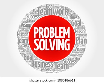 Problem Solving Circle Word Cloud Business Stock Illustration ...