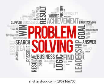 Problem Solving Word Cloud Collage Business Stock Illustration ...