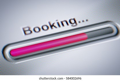 Process of Booking on the screen.