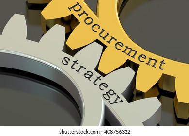 Procurement Strategy Concept On The Gearwheels, 3D Rendering