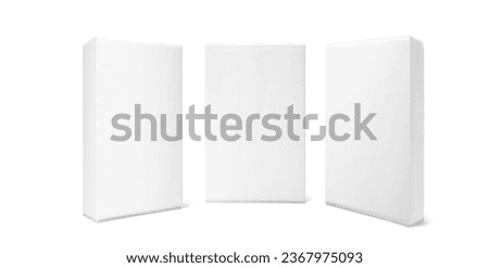 product packaging box empty box mockup isolated on white background 3d