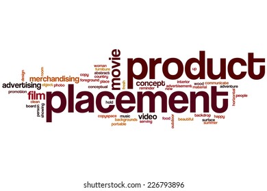 Product Placement Word Cloud Concept