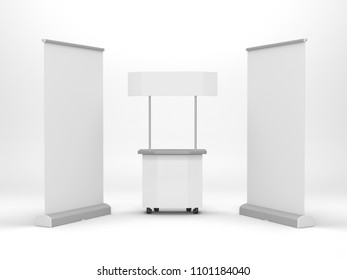 Stand Booth Trade Show 3d Render Stock Illustration 214534543