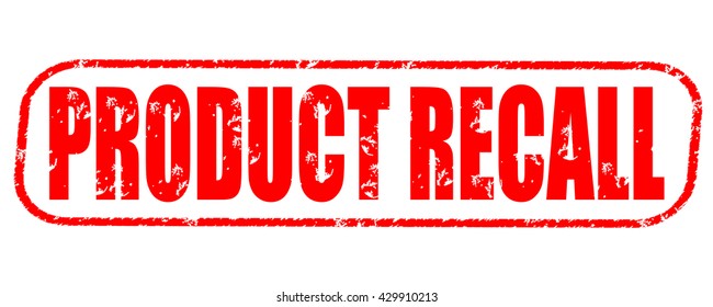 Product Recall Stamp On White Background.