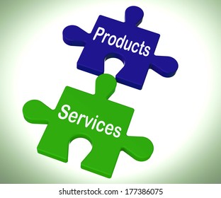 Products Services Puzzle Meaning Company Goods And Service