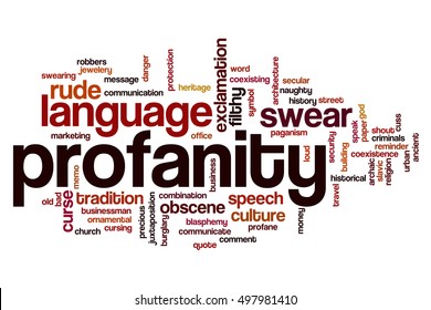 Profanity Word Cloud Concept