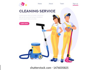 Profession Service Supply Work. Cleaner Web Floor Page. Professional Home Vacuum Set. Mess Template Sweeping Banner. Isometric Cartoon Flat Illustration Isolated on White Background Concept. - Powered by Shutterstock