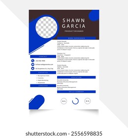 Professional CV Template for Corporate Jobs and Resume Presentation - Powered by Shutterstock