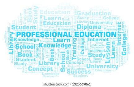 Professional Education Word Cloud Stock Illustration 1325669861 ...